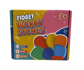 30pcs Fidget Sensory Worry Stones for Anxiety Relief – Textured, Soft, Calming