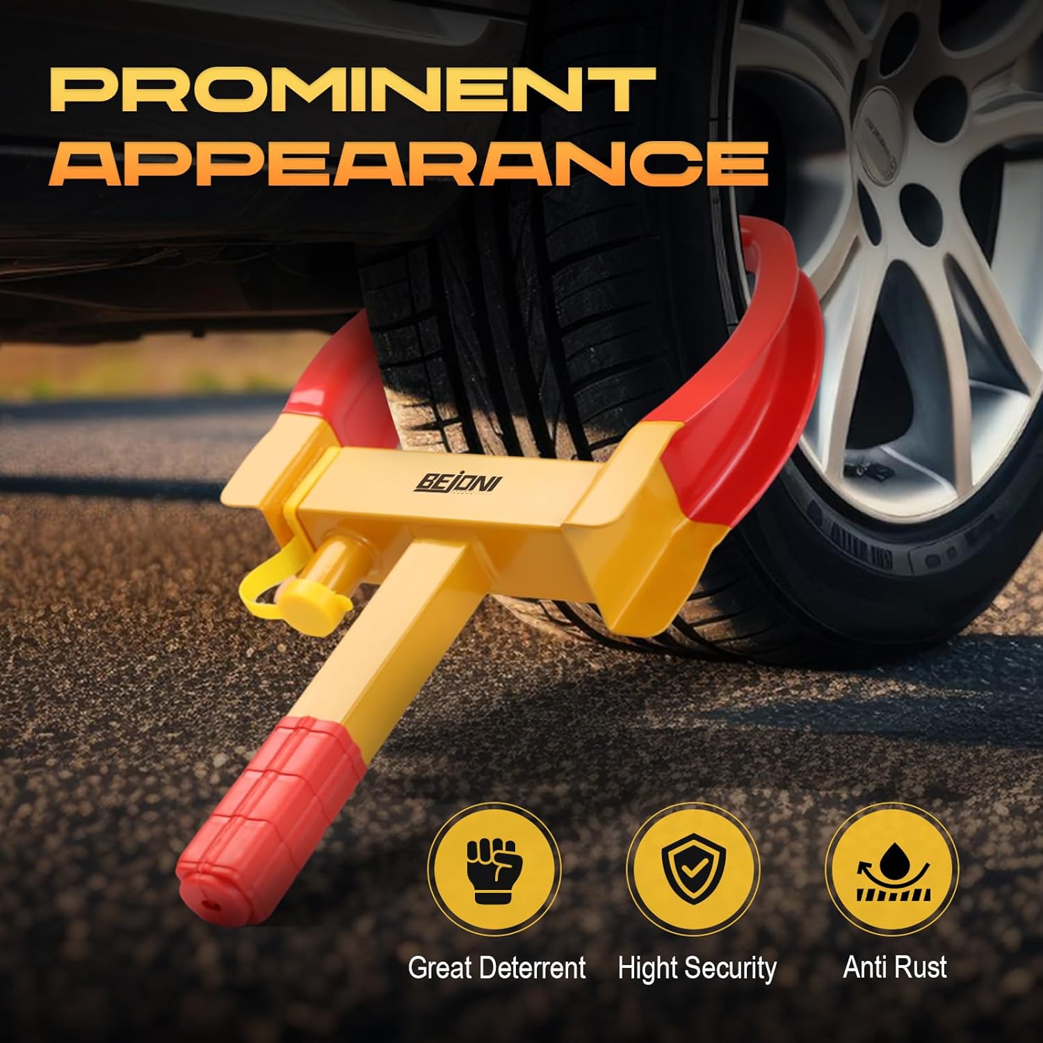 Universal Trailer Wheel Lock Clamp Anti Theft Tire Lock Heavy Duty