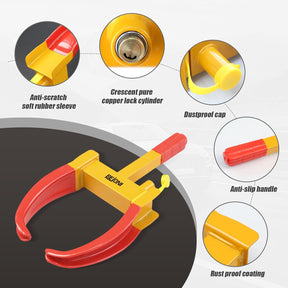 Universal Trailer Wheel Lock Clamp Anti Theft Tire Lock Heavy Duty