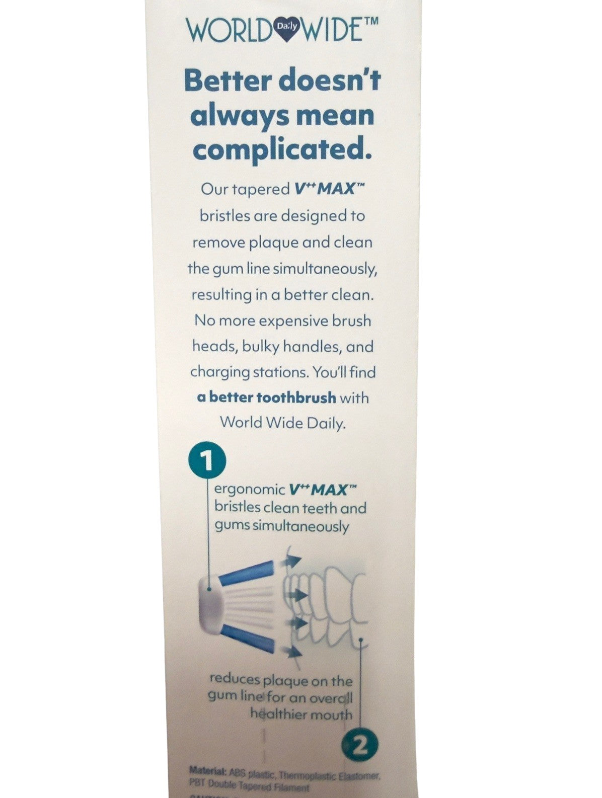 4pk V-Shape Tapered Soft Bristle Toothbrushes – Plaque Removal & Gum Massage