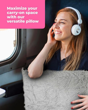 Stuffable Travel Pillow Carry On Bag – Packable Airport For Travel