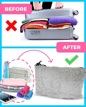 Stuffable Travel Pillow Carry On Bag – Packable Airport For Travel