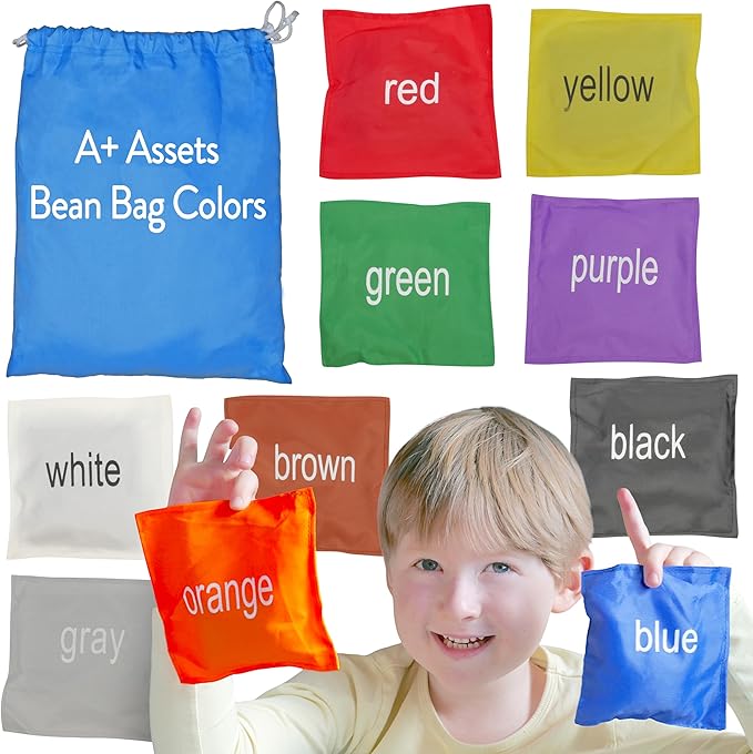 10pc Kids Color Bean Bags Set – Educational Bean Bags for Color Learning