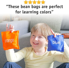 10pc Kids Color Bean Bags Set – Educational Bean Bags for Color Learning