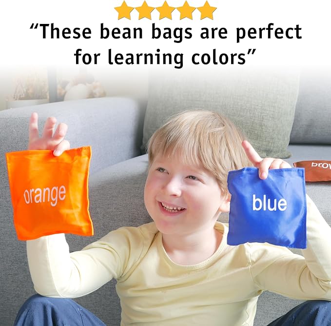 10pc Kids Color Bean Bags Set – Educational Bean Bags for Color Learning