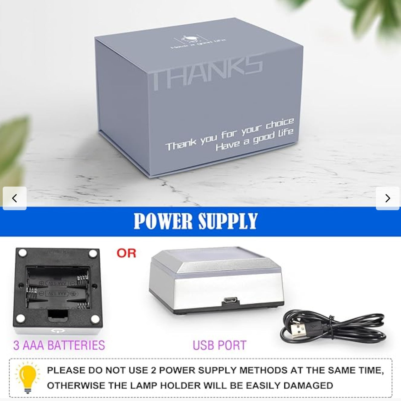 3D Heart Hands Crystal Ball Lamp – Color Changing LED Base Romantic Gift