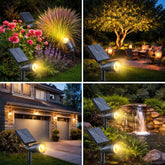 2pk Solar Outdoor Spotlights – 3 Lighting Modes, Waterproof Garden Lights