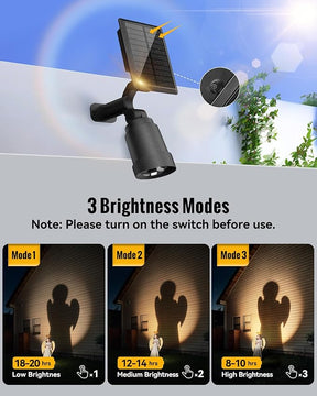 2pk Solar Outdoor Spotlights – 3 Lighting Modes, Waterproof Garden Lights