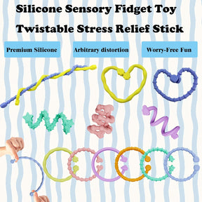 6pk Textured Sensory Fidget Sticks – Calming Stress Relief Toys