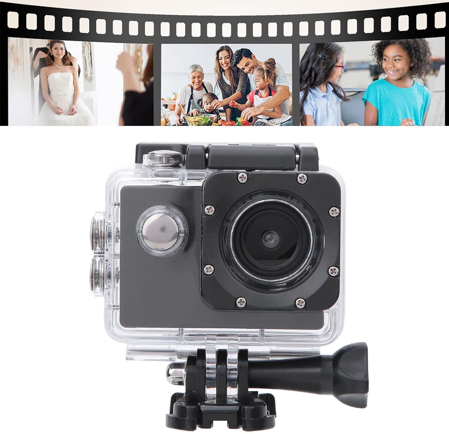 1080p Waterproof Action Camera with 2″ LCD Screen - 140° Wide Angle Lens