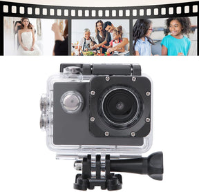 1080p Waterproof Action Camera with 2″ LCD Screen - 140° Wide Angle Lens