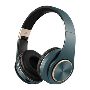 Wireless Bluetooth 5.1 Headset with Subwoofer – Foldable Stereo Headphones with Mic, Touch Control & Wired Mode