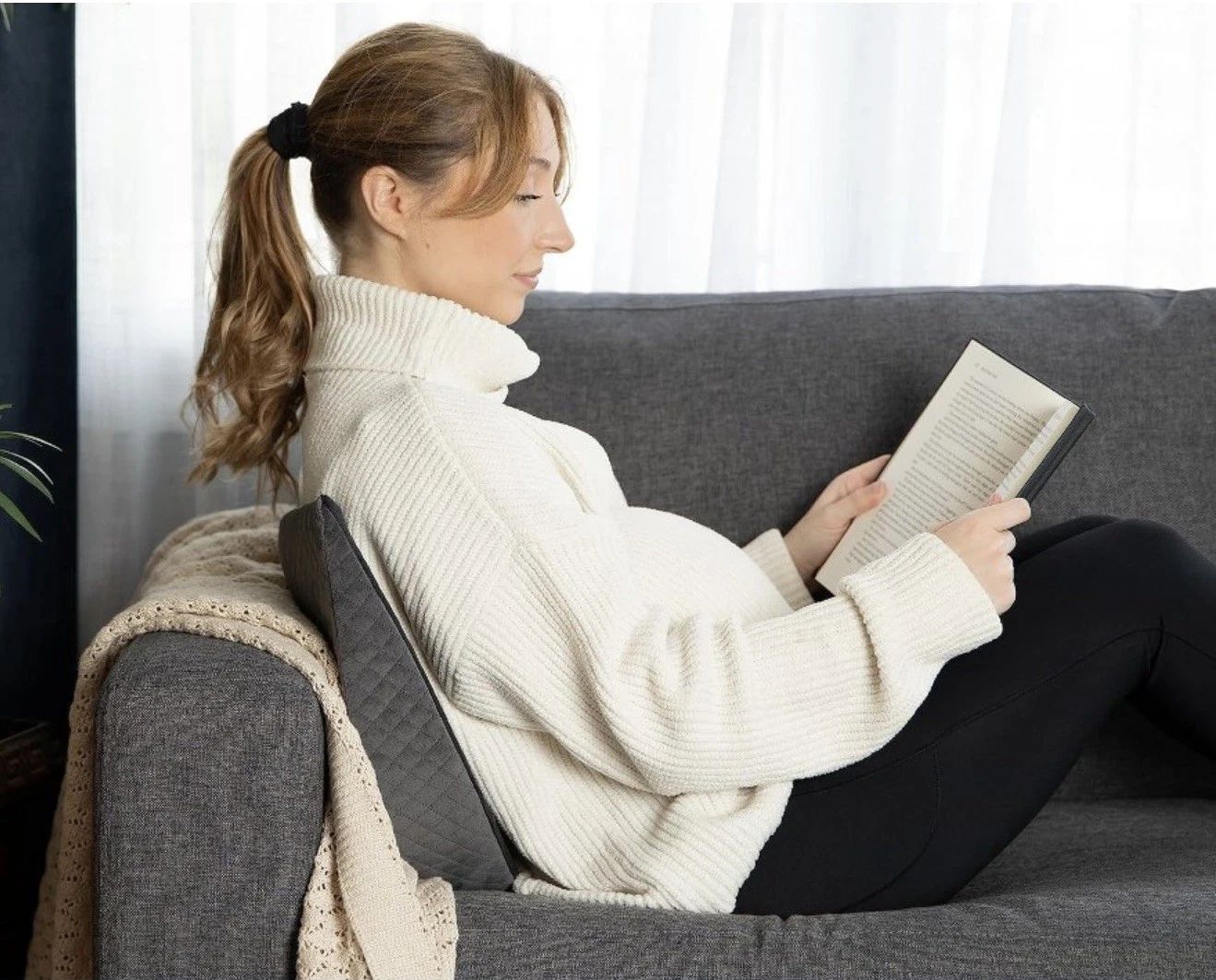 Kolbs 4″ Memory Foam Pregnancy Wedge Pillow – Maternity Support Pillow