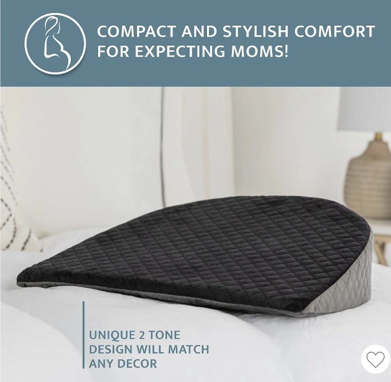 Kolbs 4″ Memory Foam Pregnancy Wedge Pillow – Maternity Support Pillow