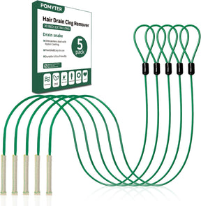 5pk 30″ Drain Snake Hair Clog Remover – Flexible Pipe Cleaning Tool for Sink