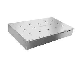 Stainless Steel Grill Smoker Box for Wood Chips – Hinged Lid BBQ Smoking Box