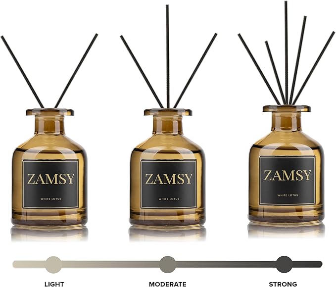 Lotus Reed Diffuser –  3.38oz Aromatherapy Oil with Fiber Reed Sticks