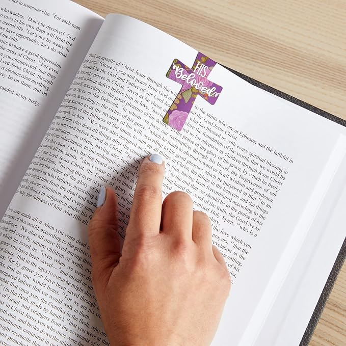 24pk Christian Cross Magnetic Bookmarks – Inspirational Religious Bookmarks