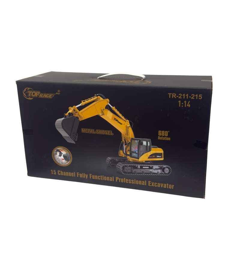 RC Excavator Toy – Full Functional Remote Control Construction Vehicle with Metal Shovel