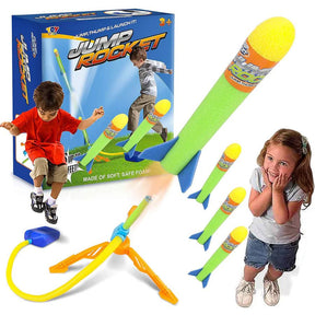 Jump Rocket Launcher Toy – Stomp Powered Rocket Set with 6 Foam Rockets