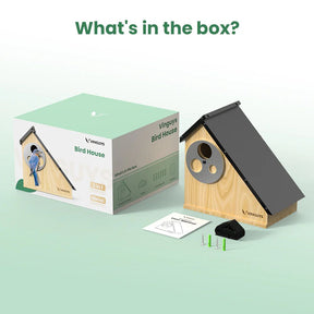 Adjustable Birdhouse with Rotating Entrance – Wooden Outdoor Nest Box with Easy Clean Side Door