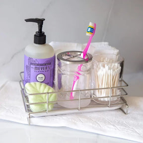 Kitchen Sink Caddy Organizer – Sponge & Soap Holder with Drip Tray