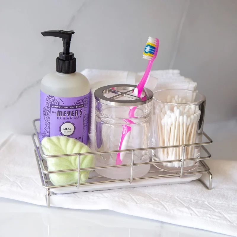Kitchen Sink Caddy Organizer – Sponge & Soap Holder with Drip Tray