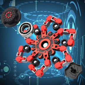 10pk Transformable Fidget Spinner Toy – Robot Chain Spinner Desk Toy