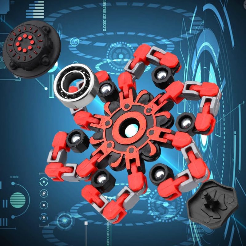 10pk Transformable Fidget Spinner Toy – Robot Chain Spinner Desk Toy