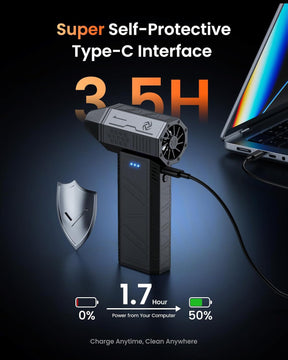 Cordless Compressed Air Duster with Brushless Motor, Rechargeable 3-Speed Air Blower