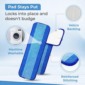 3pk Microfiber Mop Pads for Bona Hardwood Floor Mop Replacement