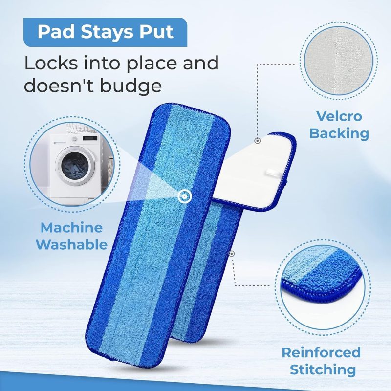 3pk Microfiber Mop Pads for Bona Hardwood Floor Mop Replacement
