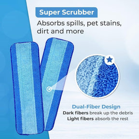3pk Microfiber Mop Pads for Bona Hardwood Floor Mop Replacement