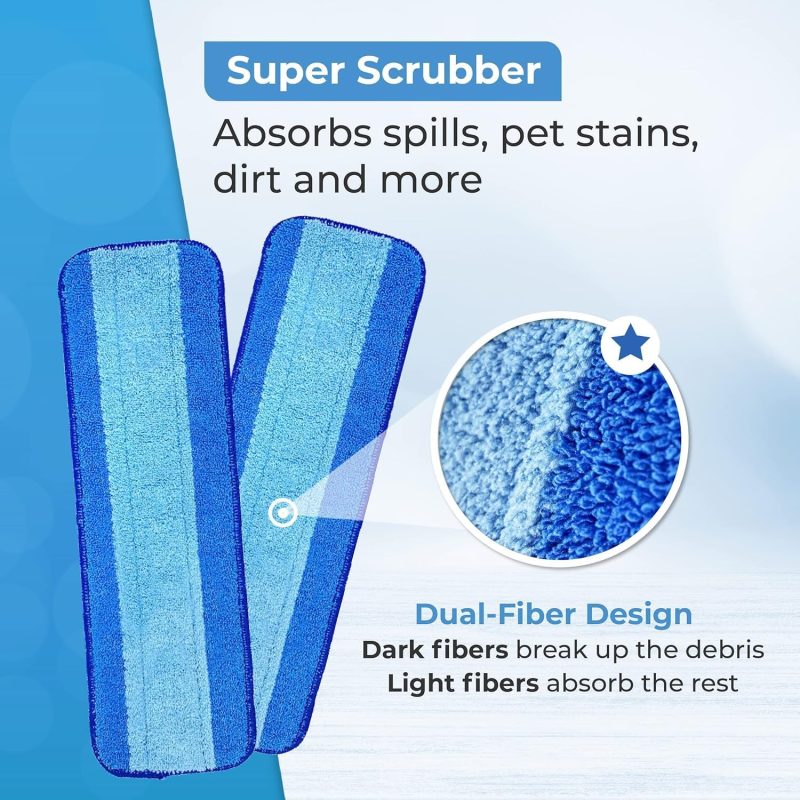3pk Microfiber Mop Pads for Bona Hardwood Floor Mop Replacement