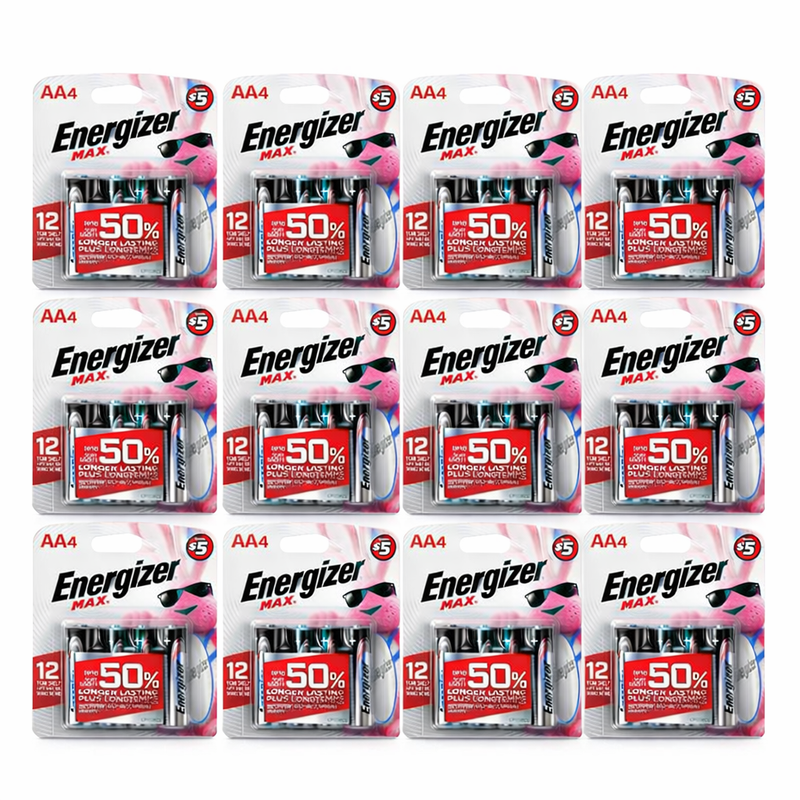 Deal Genius Energizer MAX AA Batteries (48ct or 96ct) Long Lasting Alkaline Double A Batteries