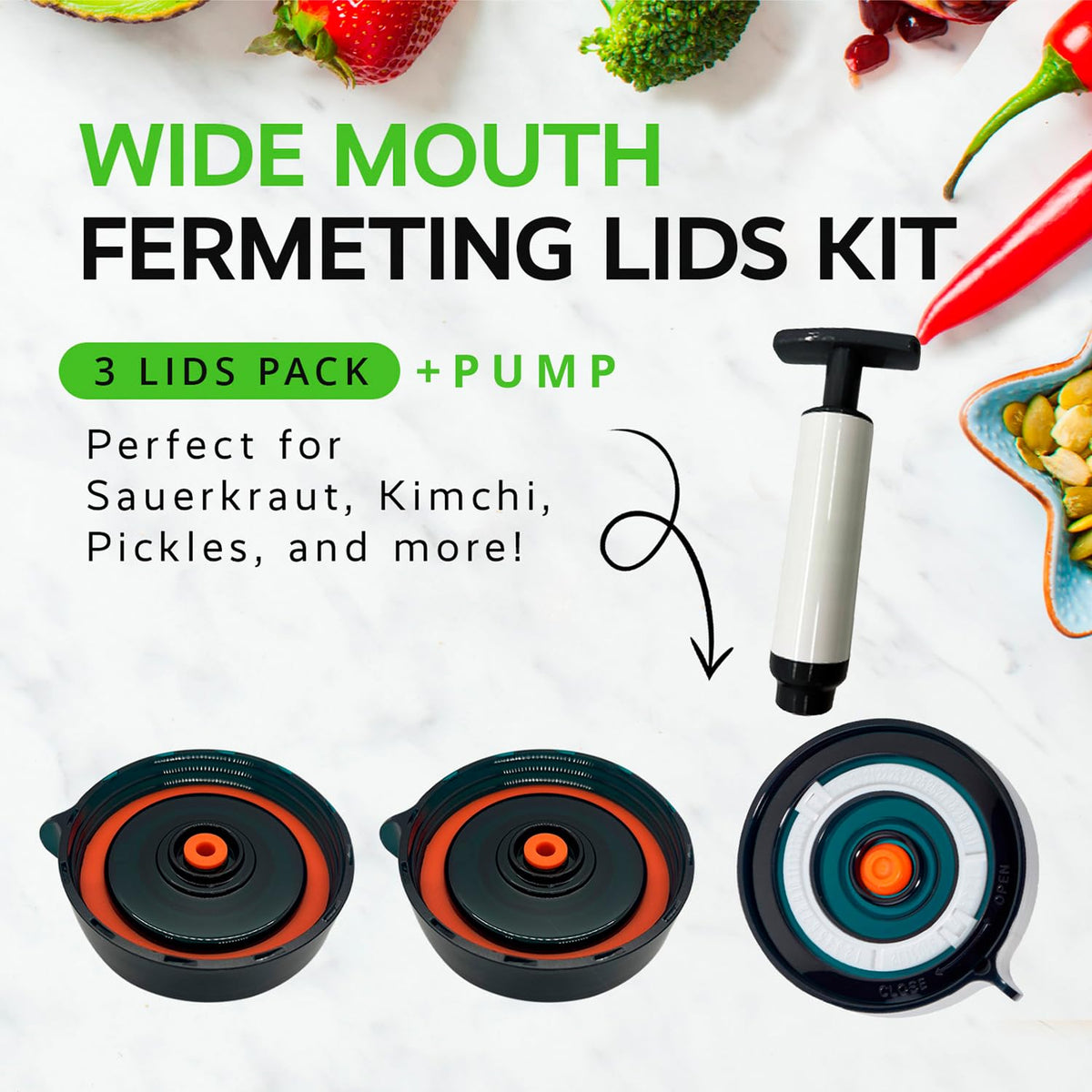 3 PC Easy Fermenter Fermentation Kit for Mason Jars