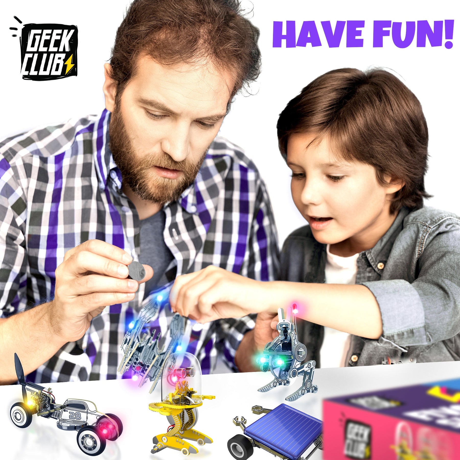 FIVE SKILLS CRAZY BOTS: 5-in-1 DIY STEM Robotics Kit with 5 Bonus Batteries