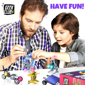 FIVE SKILLS CRAZY BOTS: 5-in-1 DIY STEM Robotics Kit with 5 Bonus Batteries