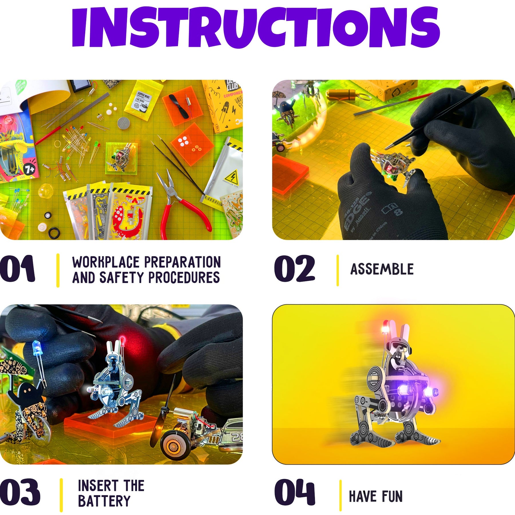 FIVE SKILLS CRAZY BOTS: 5-in-1 DIY STEM Robotics Kit with 5 Bonus Batteries