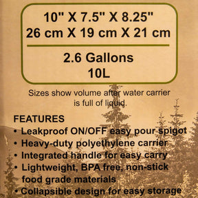 Outdoorsman 20L Collapsible Water Carrier with Spigot – BPA-Free Camping Water Jug