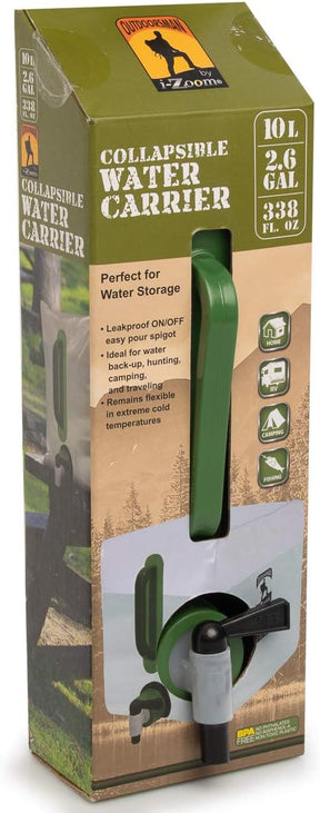 Outdoorsman 20L Collapsible Water Carrier with Spigot – BPA-Free Camping Water Jug