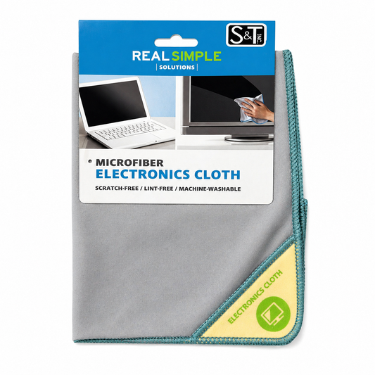 Real Simple Microfiber Electronics Cleaning Cloth – 12" x 12" Reusable Screen & Lens Cloth