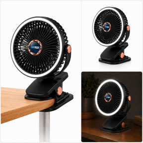 GeekTek Clip-N-Cool Rechargeable Clip Fan with 360° Rotation – Black Or White