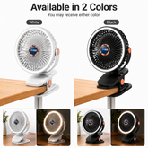 GeekTek Clip-N-Cool Rechargeable Clip Fan with 360° Rotation – Black Or White