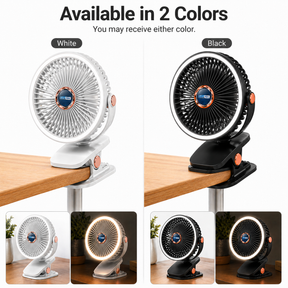 GeekTek Clip-N-Cool Rechargeable Clip Fan with 360° Rotation – Black Or White