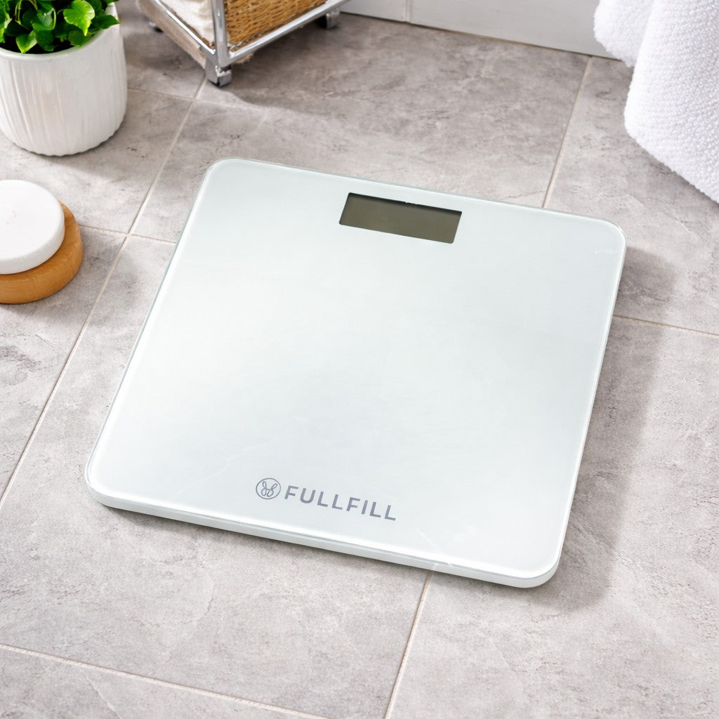 High-Capacity 500 lb Digital Tempered Glass Bathroom Scale – Auto On/Off