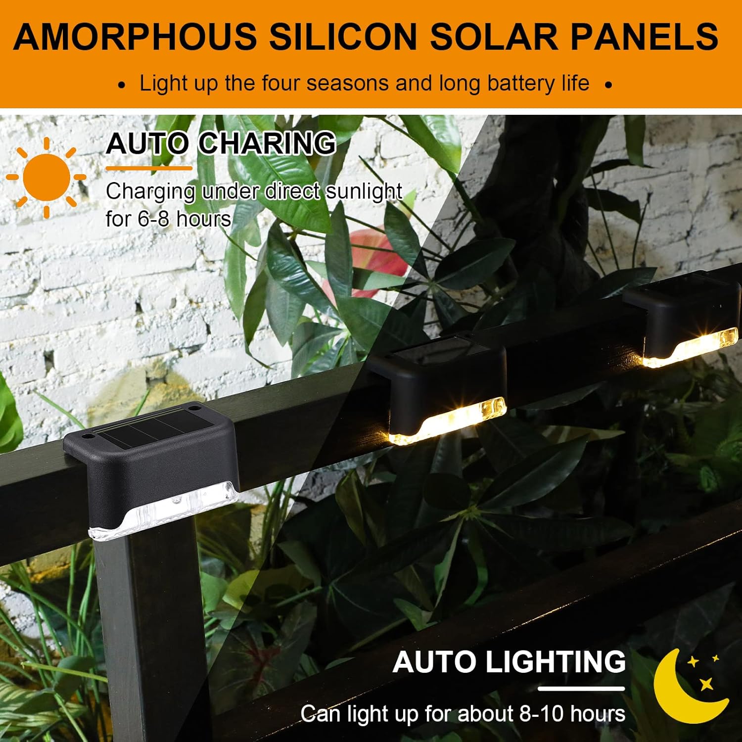 32-Pack Solar Powered Outdoor LED Deck & Step Lights – Waterproof Warm White