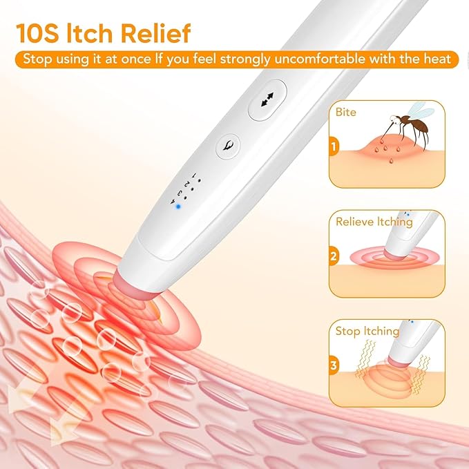Rechargeable Electric Bite Relief Pen – Instant Heat Therapy for Insect Bites & Stings