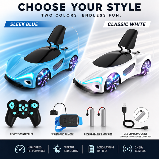 Gesture Sensing 360° Omni-Directional Stunt RC Car – Dual Control with Mist Spray