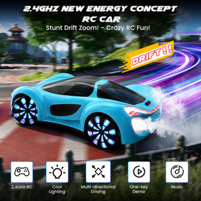 Gesture Sensing 360° Omni-Directional Stunt RC Car – Dual Control with Mist Spray